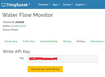 thingspeak api key