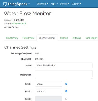 thingspeak channel