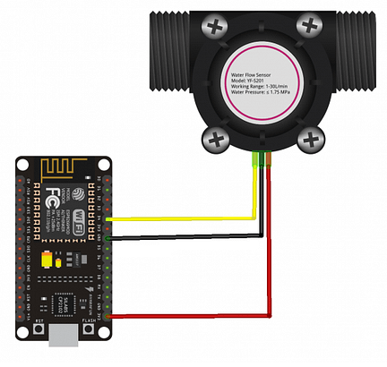 esp8266 water flow sensor schema
