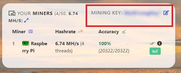 mining key